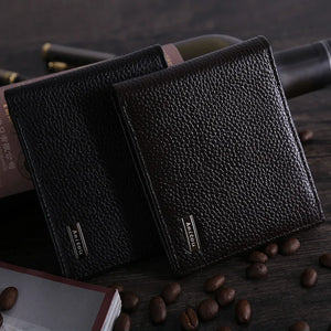 Men's Crocodile Leather Wallet Short Paragraph Cow Leather Business Wallet