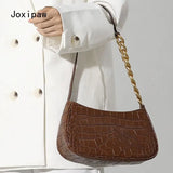 Shoulder Bag Women Vintage Chain Handbag Casual Underarm Bag