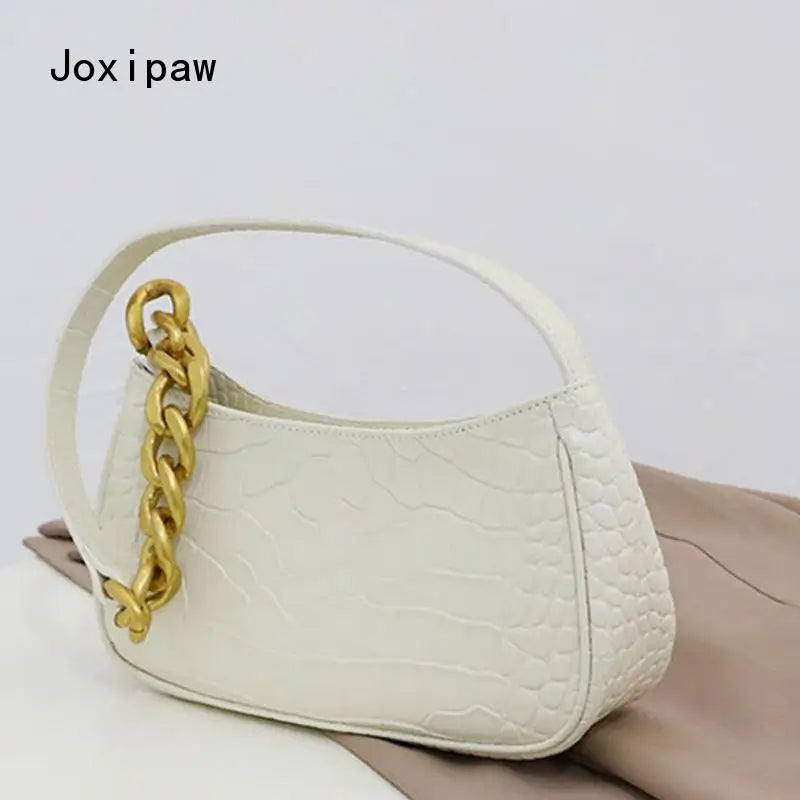 Shoulder Bag Women Vintage Chain Handbag Casual Underarm Bag