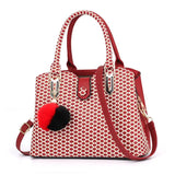 PU Shoulder Bag Women Messenger Handbag Female Bag with Pendant