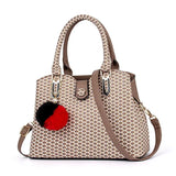 PU Shoulder Bag Women Messenger Handbag Female Bag with Pendant