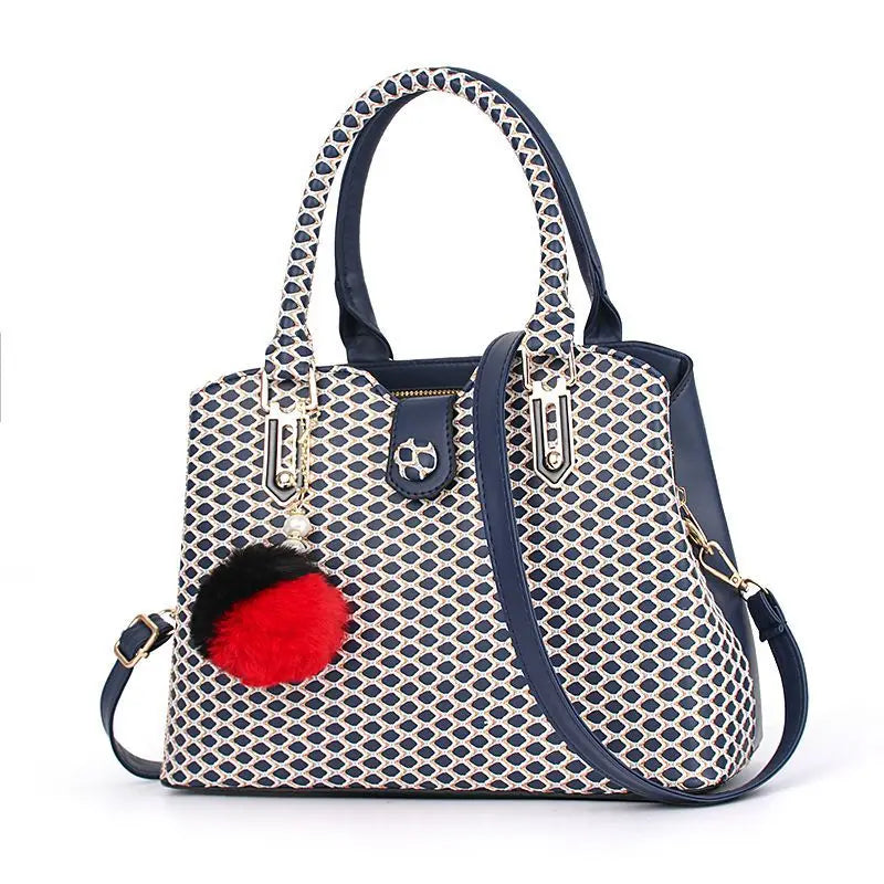 PU Shoulder Bag Women Messenger Handbag Female Bag with Pendant