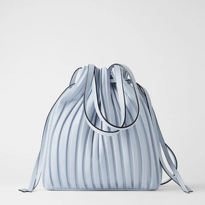 Pleated Bucket Bag Women's Casual Drawstring Crossbody Bag