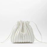 Pleated Bucket Bag Women's Casual Drawstring Crossbody Bag