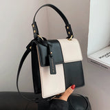 Panelled Crossbody Bag Ladies Flap Messenger Bag Female Handbag