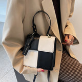 Panelled Crossbody Bag Ladies Flap Messenger Bag Female Handbag