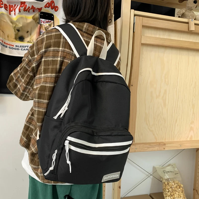 Solid Women Backpack Waterproof Oxford Large Capacity Shoulder Bags