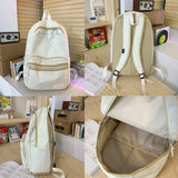 Solid Women Backpack Waterproof Oxford Large Capacity Shoulder Bags