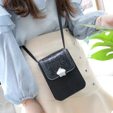Square Bag Women's Handbag PU Leather Chain Mobile Phone Shoulder Bags
