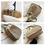 Lightweight Woven Beach Tote Bag Straw Shoulder Purse