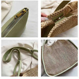 Lightweight Woven Beach Tote Bag Straw Shoulder Purse