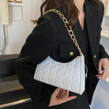 Plaid PU Leather Armpit Handbag Shoulder Bag for Women