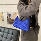 Plaid PU Leather Armpit Handbag Women
