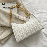 Plaid PU Leather Shoulder Bag for Women