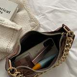 Plaid PU Leather Armpit Handbag Shoulder Bag for Women