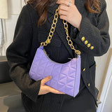 Plaid PU Leather Underarm Shoulder Bag for Women Tote Bag Bolso Mujer