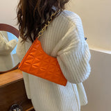 Plaid PU Leather Underarm Shoulder Bag for Women Tote Bag Bolso Mujer