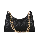 Women's Plaid PU Leather Underarm Shoulder Bag