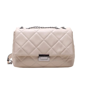 Chain Crossbody Bag Large Capacity PU Leather Messenger All-match