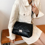 Chain Crossbody Bag Large Capacity PU Leather Messenger All-match