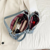 Canvas Denim Shoulder Bag Small Portable Tote