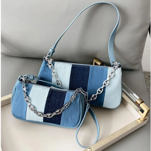 Canvas Denim Shoulder Bag Small Portable Tote