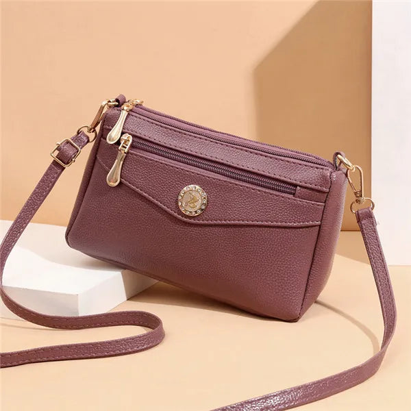 Women's Small Crossbody Clutch Bag PU Leather Shoulder Messenger