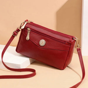 Women's Small Crossbody Clutch Bag PU Leather Shoulder Messenger