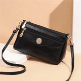 Women's Small PU Leather Messenger Bag Shoulder Crossbody Clutch