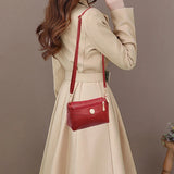 Women's Small Crossbody Clutch Bag PU Leather Shoulder Messenger