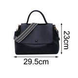 PU Leather Crossbody Bag For Women Solid Shoulder Messenger Bag Lady