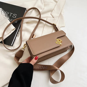 Women's Pu Leather Crossbody Bag Winter Flap Messenger Handbag