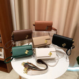 Women's Pu Leather Crossbody Bag Winter Flap Messenger Handbag