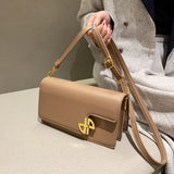 Women's Pu Leather Crossbody Bag Winter Flap Messenger Handbag