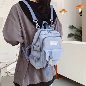 Canvas Women Backpack Anti-theft Shoulder Bag School Bag for Teenage Girls