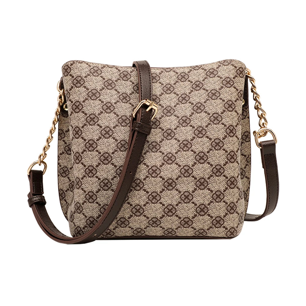 Small Bucket Shoulder Bag Sling Chain Strap Crossbody Bags