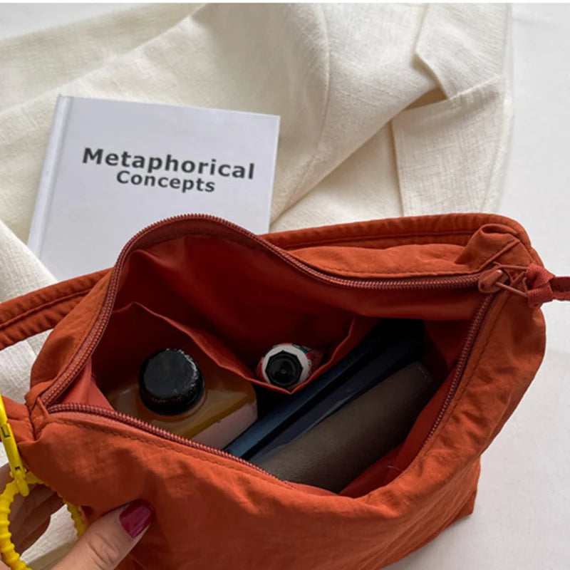 Small Canvas Bag for Women Summer Solid Shoulder Bag