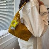 Small Canvas Bag for Women Summer Solid Shoulder Bag