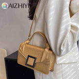 Crossbody Bag Knot Handle Women Top-handle Bag PU Leather Solid Flap Buckle
