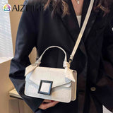 Crossbody Bag Knot Handle Women Top-handle Bag PU Leather Solid Flap Buckle