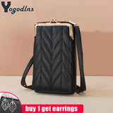 Mini Matte Leather Crossbody Bag for Women Shoulder Messenger Clutch Handbag