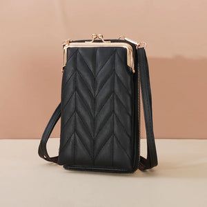 Mini Matte Leather Crossbody Bag for Women Shoulder Messenger Clutch Handbag