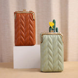 Mini Matte Leather Crossbody Bag for Women Shoulder Messenger Clutch Handbag
