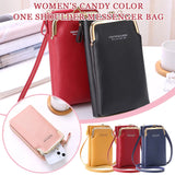 Matte Leather Crossbody Mini Bag Wallet for Women