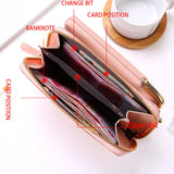 Matte Leather Crossbody Mini Bag Wallet for Women