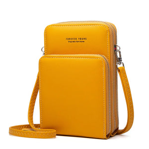 Small Crossbody Bag Women Mini Leather Shoulder Messenger Yellow