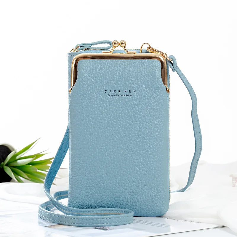 Matte Leather Crossbody Bag Women Mini Shoulder Messenger Clutch Purse Handbag