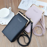 Small Crossbody Bags Women Mini PU Leather Shoulder Messenger Bag Pink