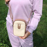 Yellow Mini Crossbody Bag Small PU Leather Messenger Shoulder