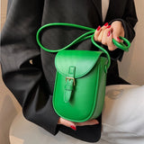 Small Crossbody Bags Women Mini PU Leather Shoulder Messenger Bag Yellow Bolsas